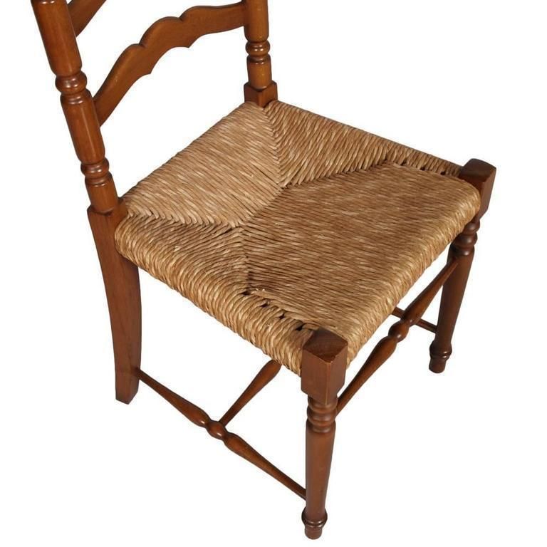 Mid Century Modern Chiavari Four Renaissance Florence Chairs Straw Seat In Walnut photo Furniture