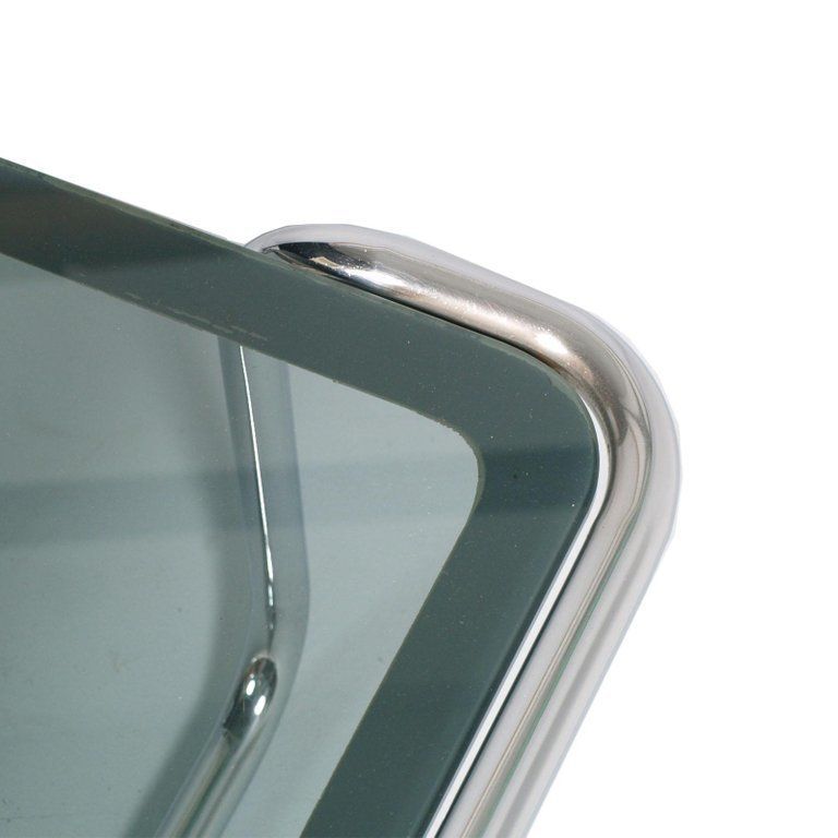 Italian 1960s Chrome & Glass Cocktail Table, Designer Giotto Stoppino Attributed photo for sale