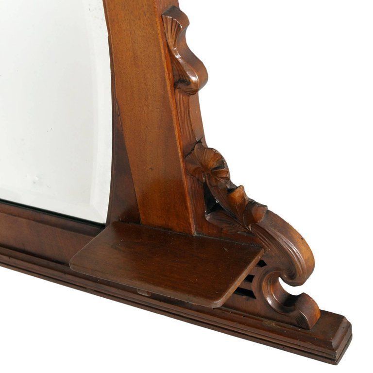 Early 20th Century Mirror Art Nouveau By Testolini & Salviati, Carved Walnut photo 4352.4