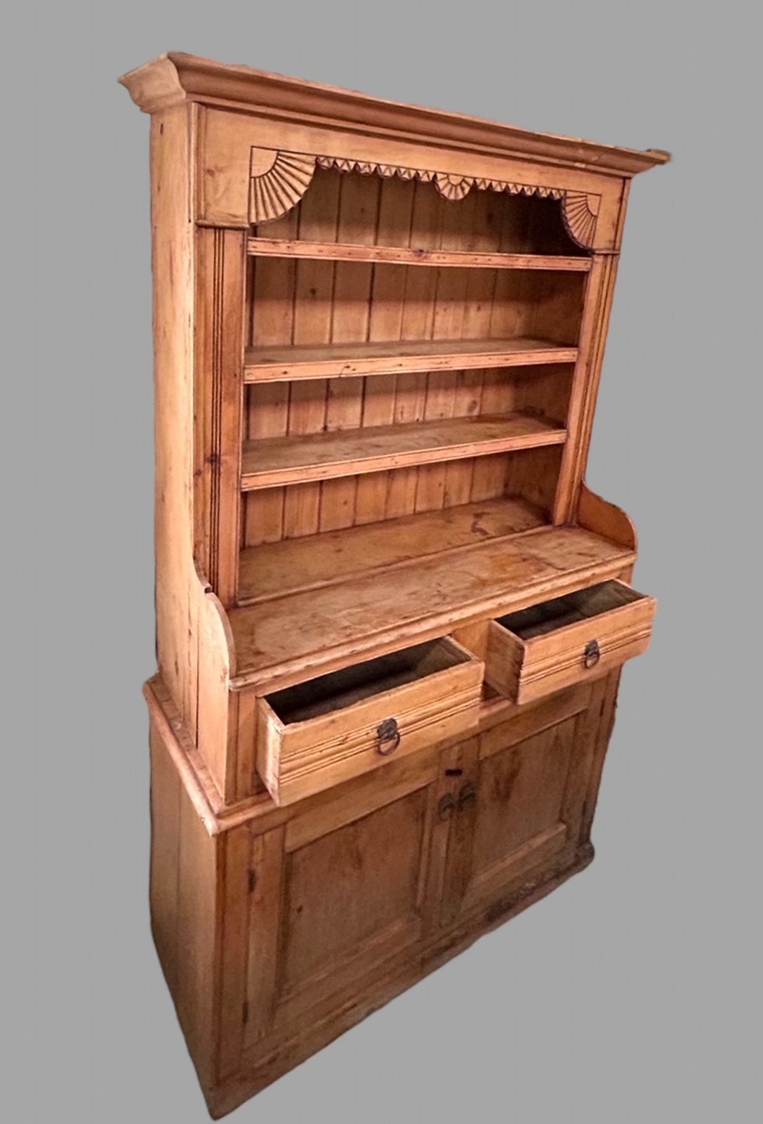 A C. 1915 Pine Dresser, 1910s, Antique photo furniture