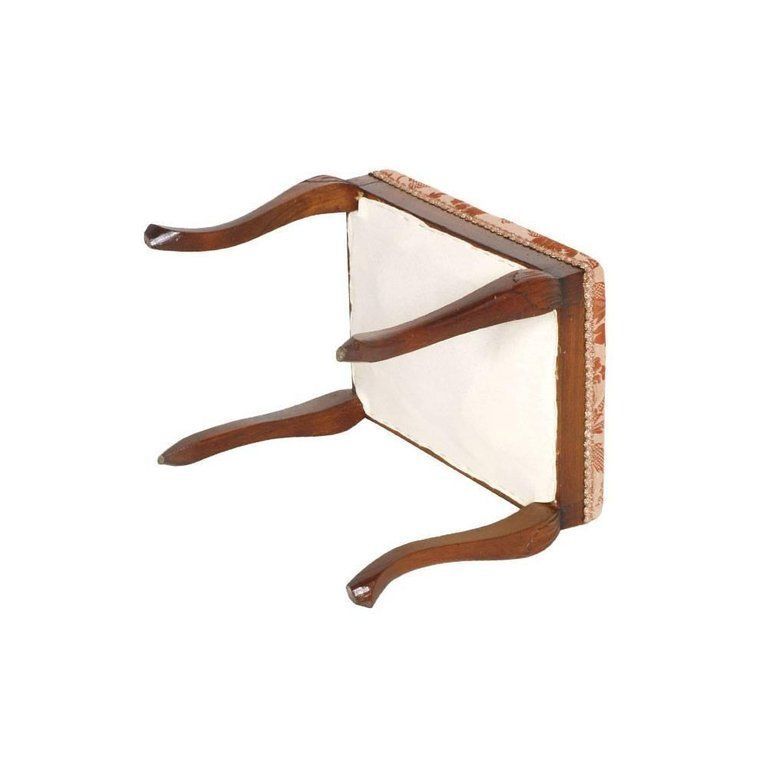 1900s Italy Pair Of Bedroom Armchairs Art Nouveau With Stool Hand Carved Walnut photo 4129.2