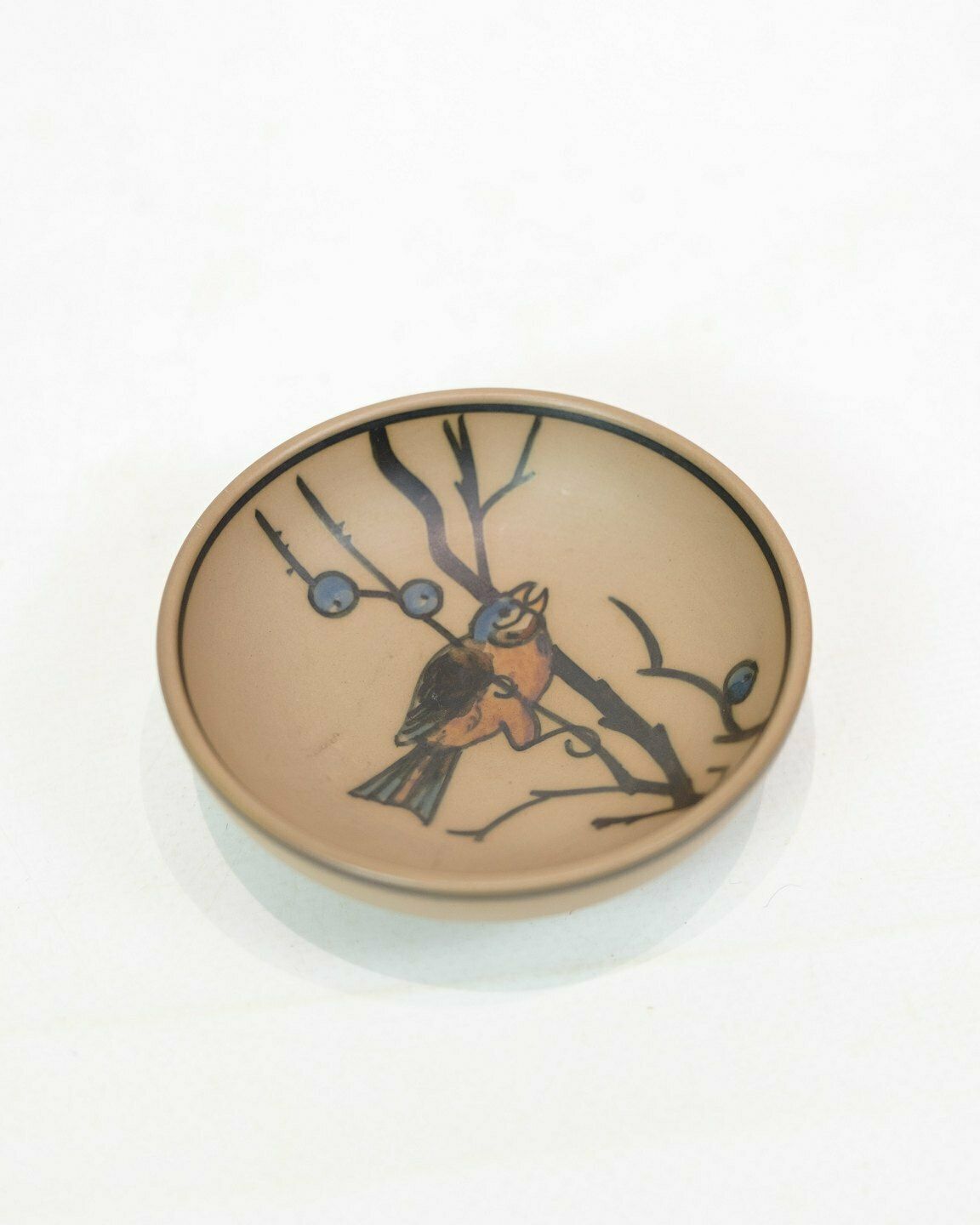 Ceramic Bowl With Motif Of A Bird  By Hjorth Ceramics From 1960s photo for sale
