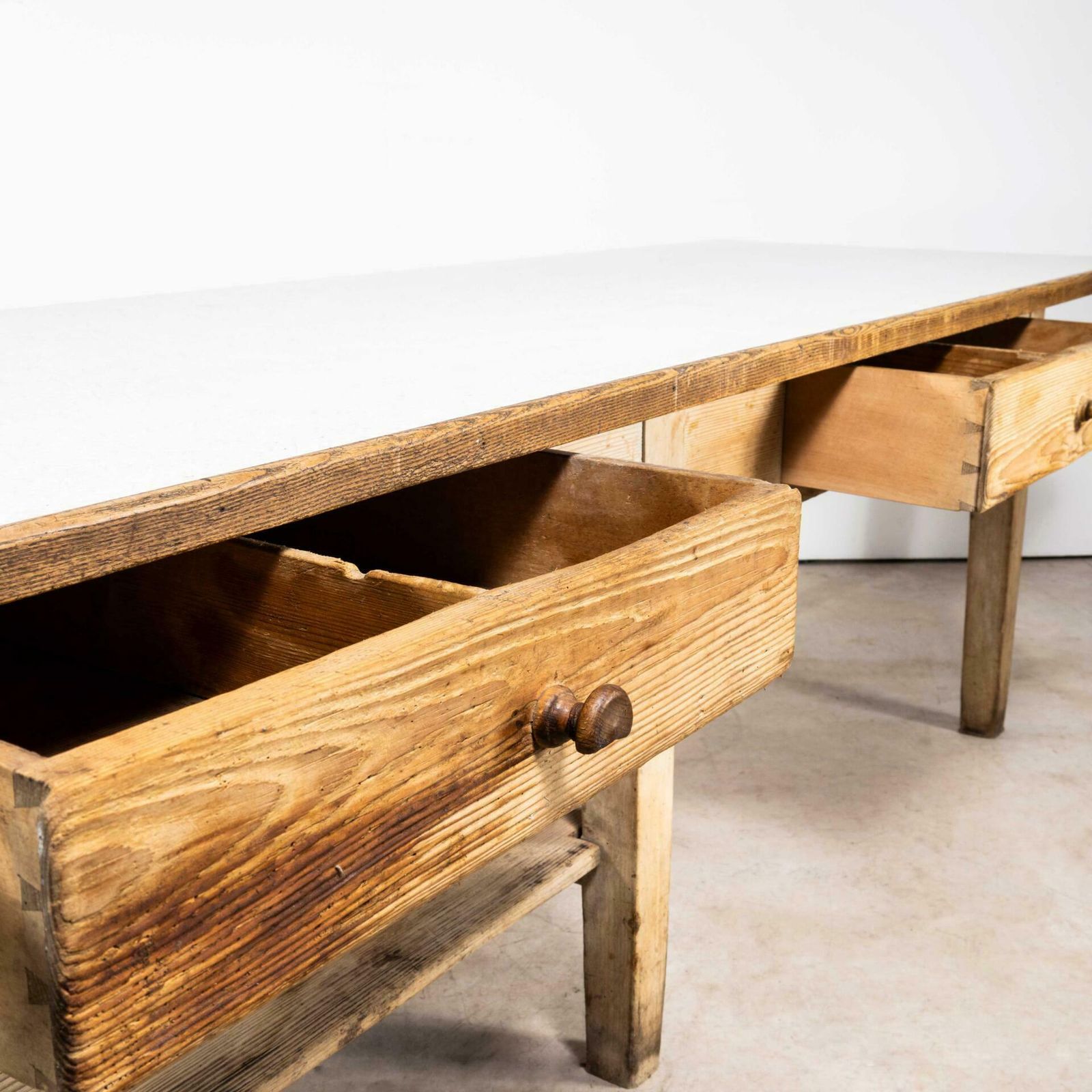 1950’s Very Large Original French Scullery Prep Table photo for sale