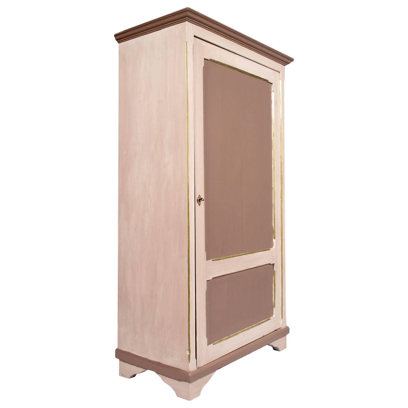 19th Century Painted Provencal Wardrobe Library Cabinet