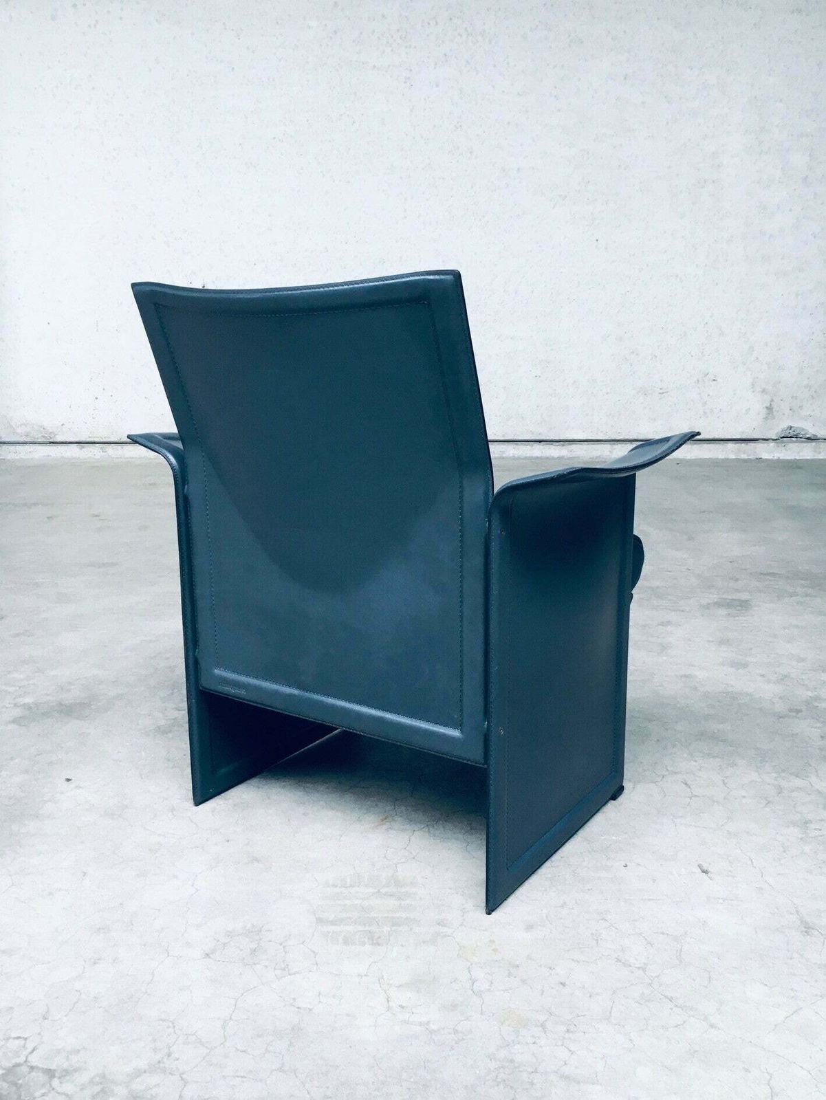 photo furniture Postmodern Design Korium Km1 Leather Armchair By Tito Agnoli For Matteo Grassi, Italy 1980's