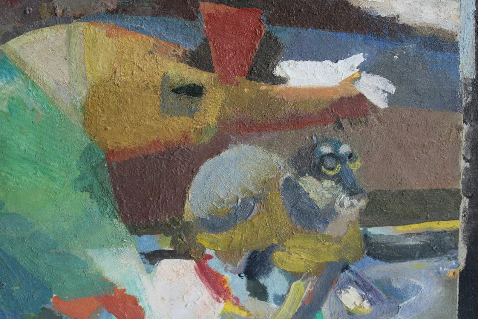 photo furniture Victor Karnauh (1950   2012, Ukrainian, Latvian). In The Din Of Racing. Oil On Canvas. 45 X 60 Cm