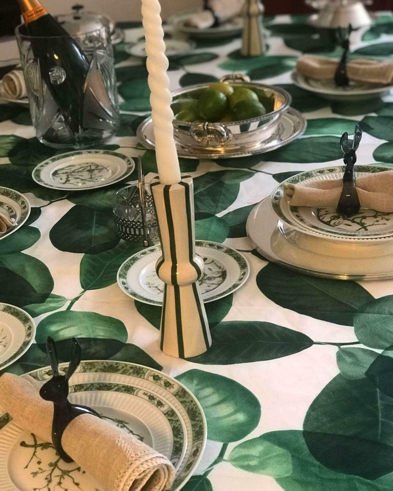 photo for sale Napkin Ring Set 12 Acrylic Rabbit Gray Easter Decor Gift Animal Lover German Set, Retro Table Holders Hostess Gift For Best Friend