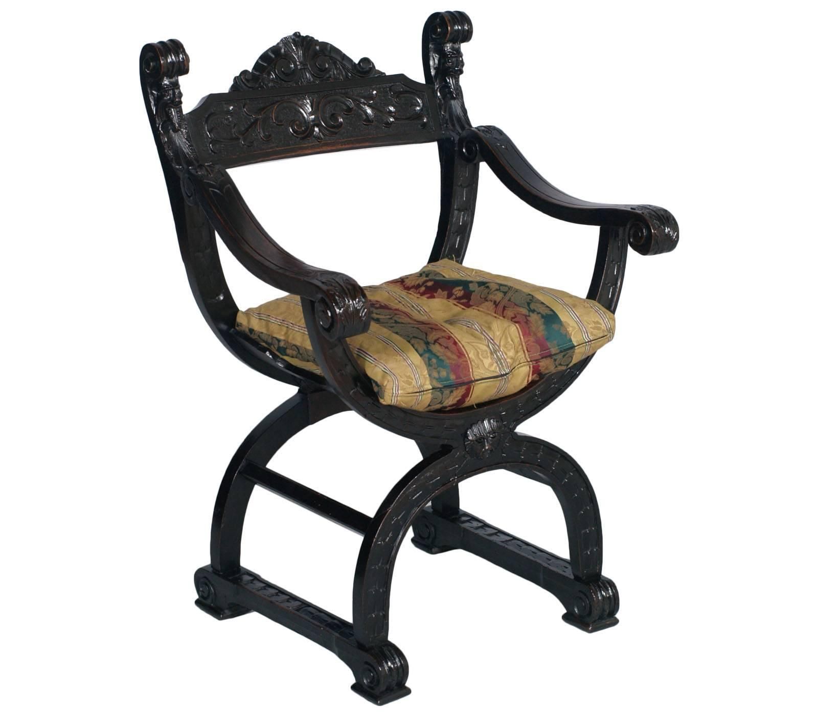 1800s Italian Renaissance Florentine Settee Sofa Couch With Two Chairs In Carved Walnut photo 10242.4