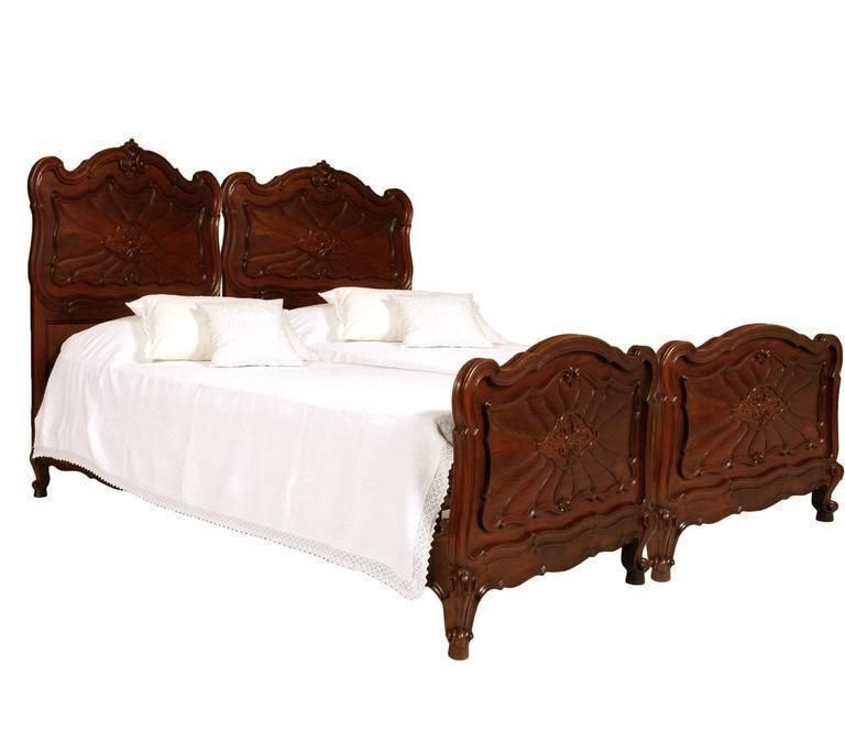 Superb Italy Baroque Massive Carved Walnut Complete Bedroom Sets photo furniture