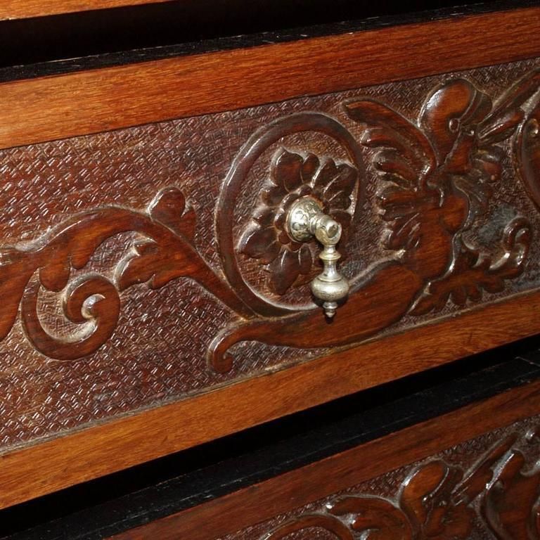 photo for sale Vincenzo Cadorin Venetian 1890s Bedroom Renaissance Set In Massive Carved Walnut