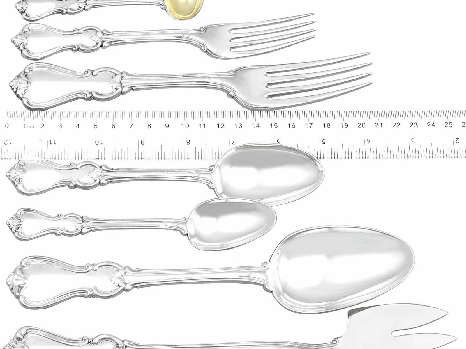 photo furniture Antique Victorian Sterling Silver Canteen Of Cutlery For Twenty Four Persons