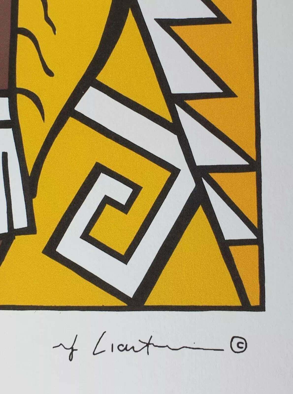 1980s After Roy Lichtenstein "Indian Theme VI" Limited Edition Lithograph photo for sale