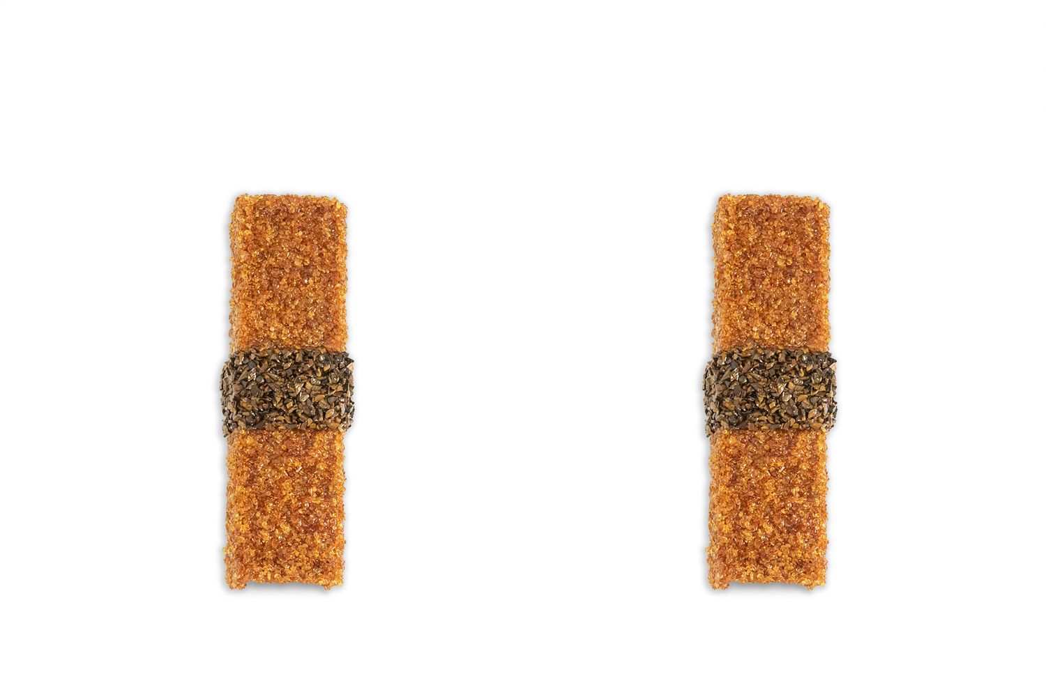 Pair Of “Honey” Wall Lights In Amber And Tiger’s Eye. Contemporary Artist Work. Ls60042086g