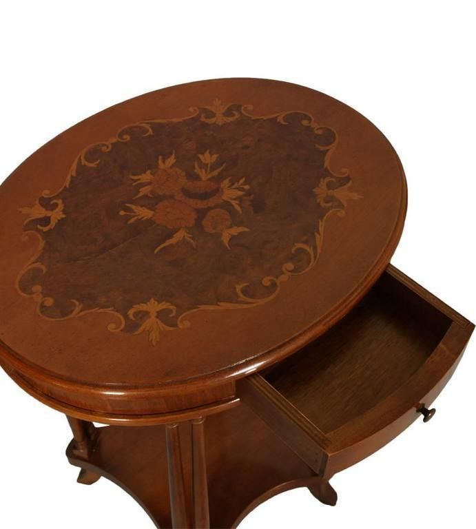 Mid Century Period Italian Art Deco étagère Side Table Walnut, Burl Walnut 1940s photo furniture