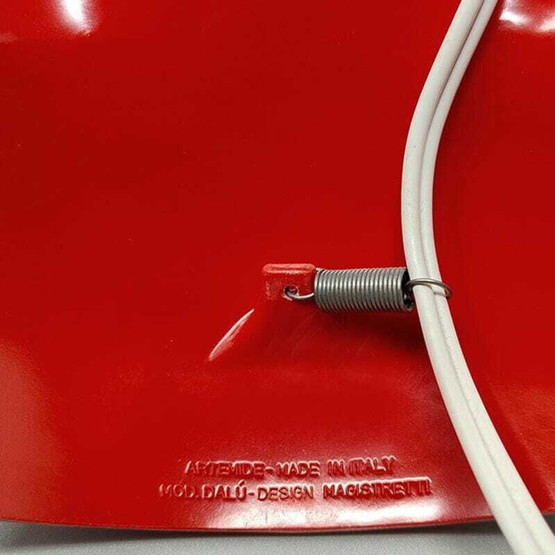 413.0 1960s Original Red Dalù Table Lamp By Vico Magistretti For Artemide (Not A Replica) photo