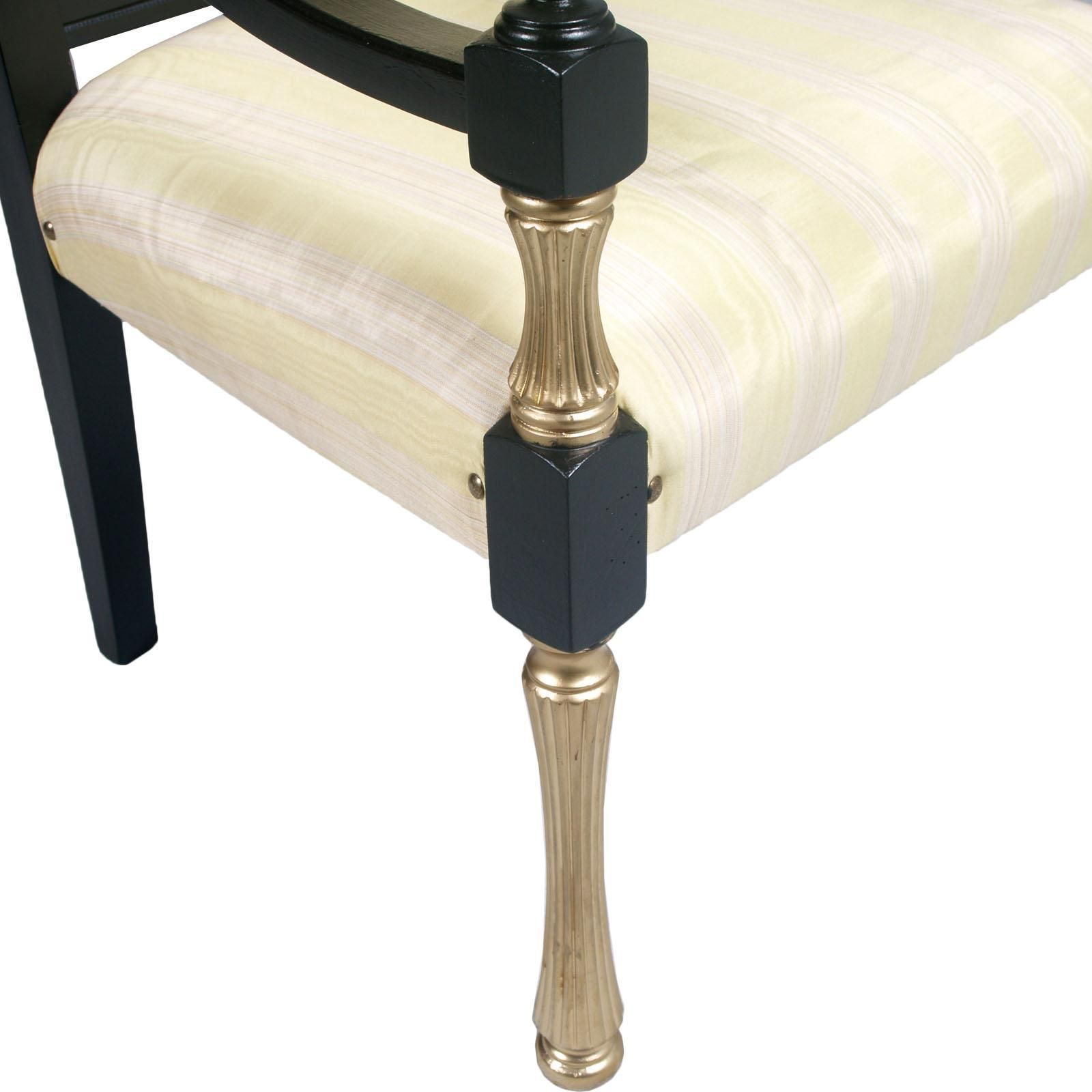 Italy Early 20th C Chairs Armchairs Lacquered And Gilt Wood, Velvet photo buy