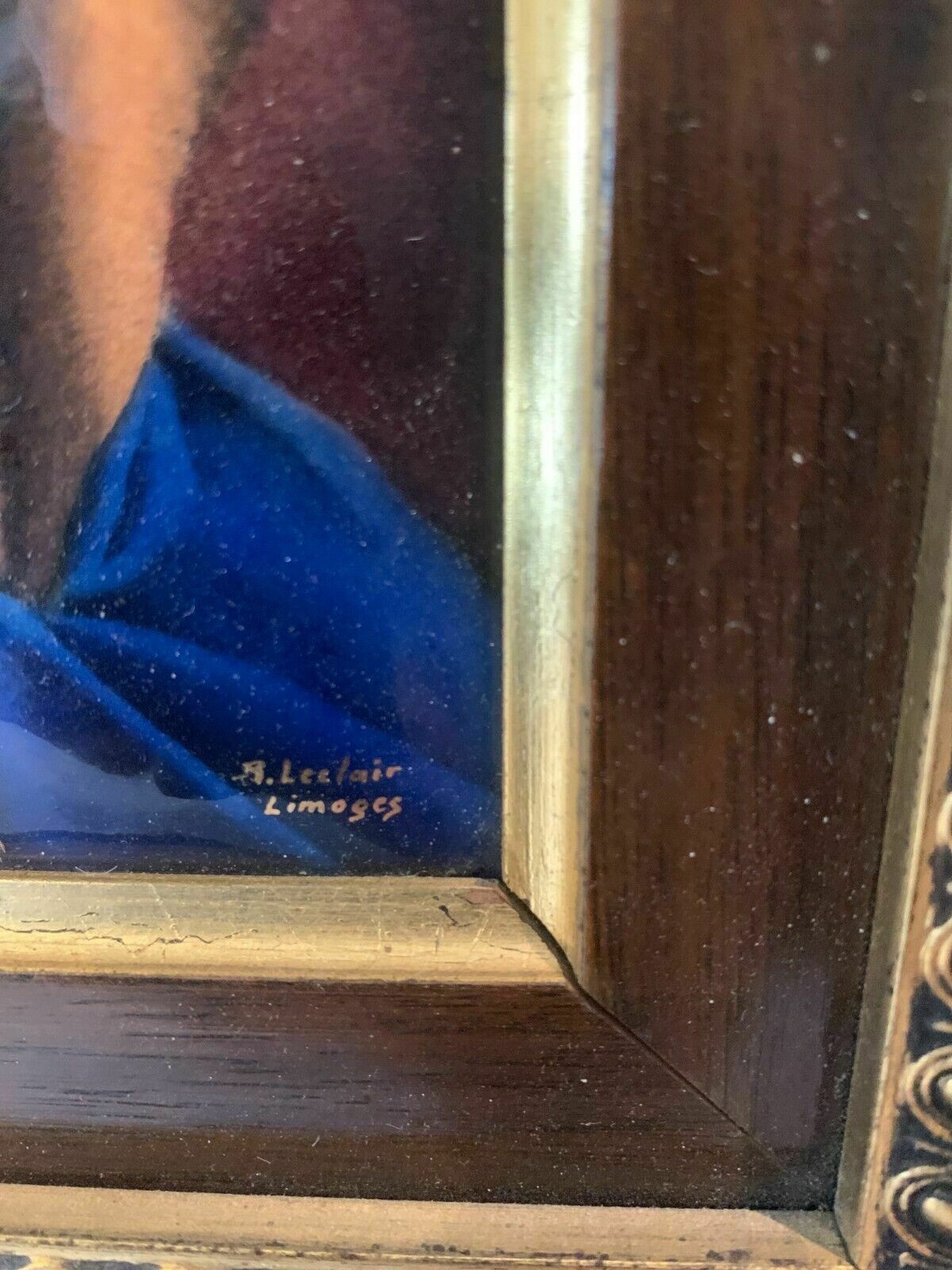 Limoges Enamels "La Madone Par A Leclair" 20th Century photo 127.5