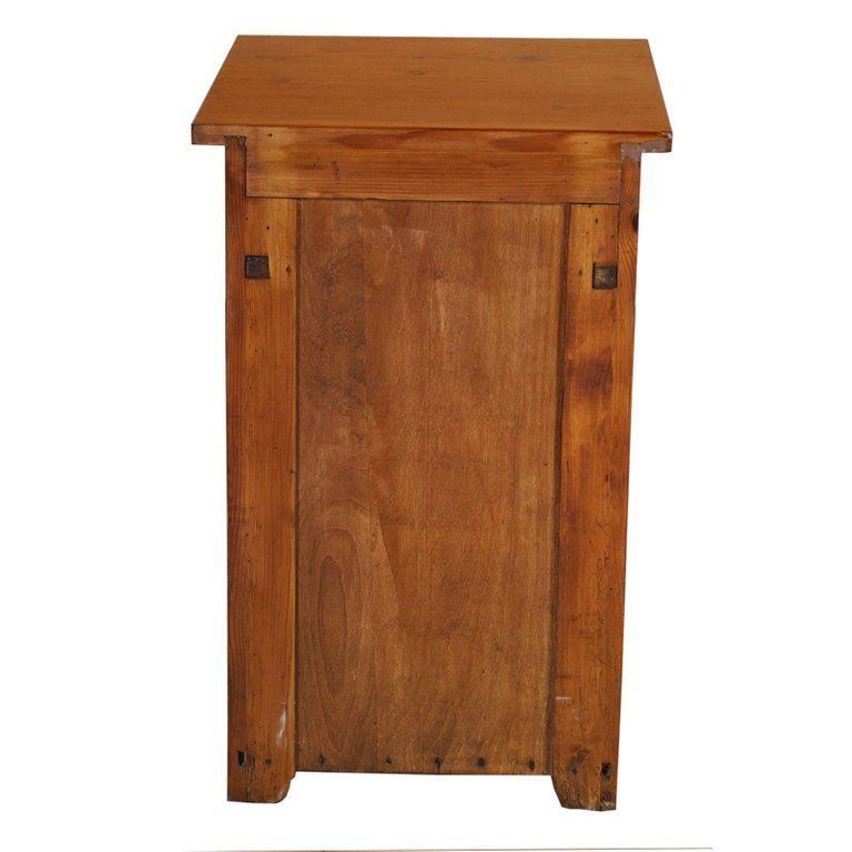 19th Century Country Rustic Nightstand Cabinet Restored Polished To Wax photo Furniture
