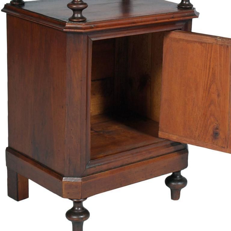 19th Century Italian Nightstand All In Walnut Restored And Finished With Shellac photo Furniture