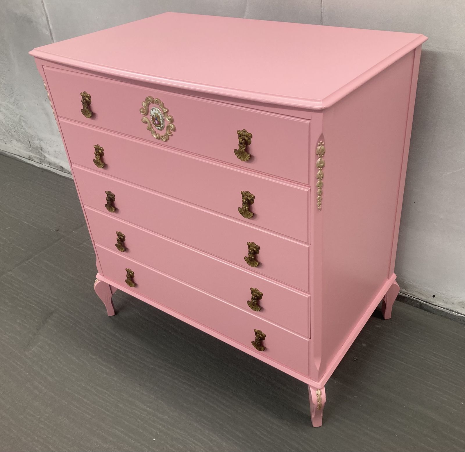 Painted Chest Of Drawers Louis Style Drawers Pink Vintage French Style Drawers photo buy