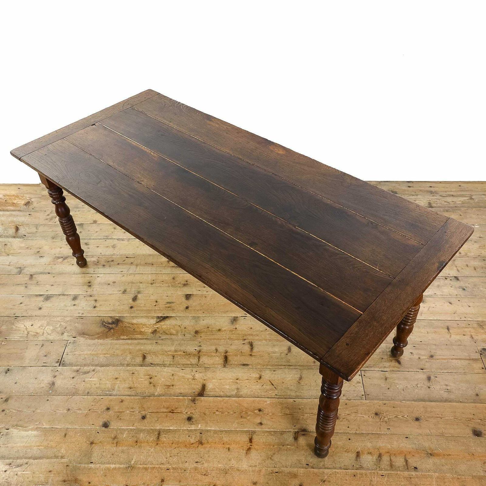 Antique Oak Farmhouse Table | Large Kitchen Table | Large Dining Table | French Antiques (M 5678) photo vintage