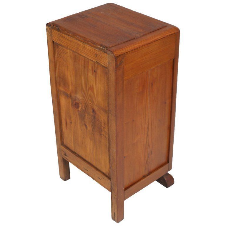 Art Deco Country Bedside Table Nightstand In Pine, Restored And Polished To Wax photo buy