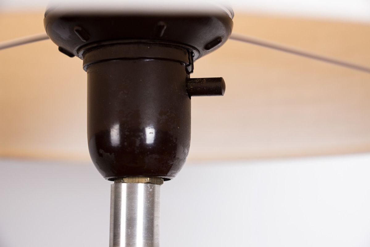 Lampe de table suédoise en aluminium, palissandre et bakélite par Bergboms, 1960. photo buy