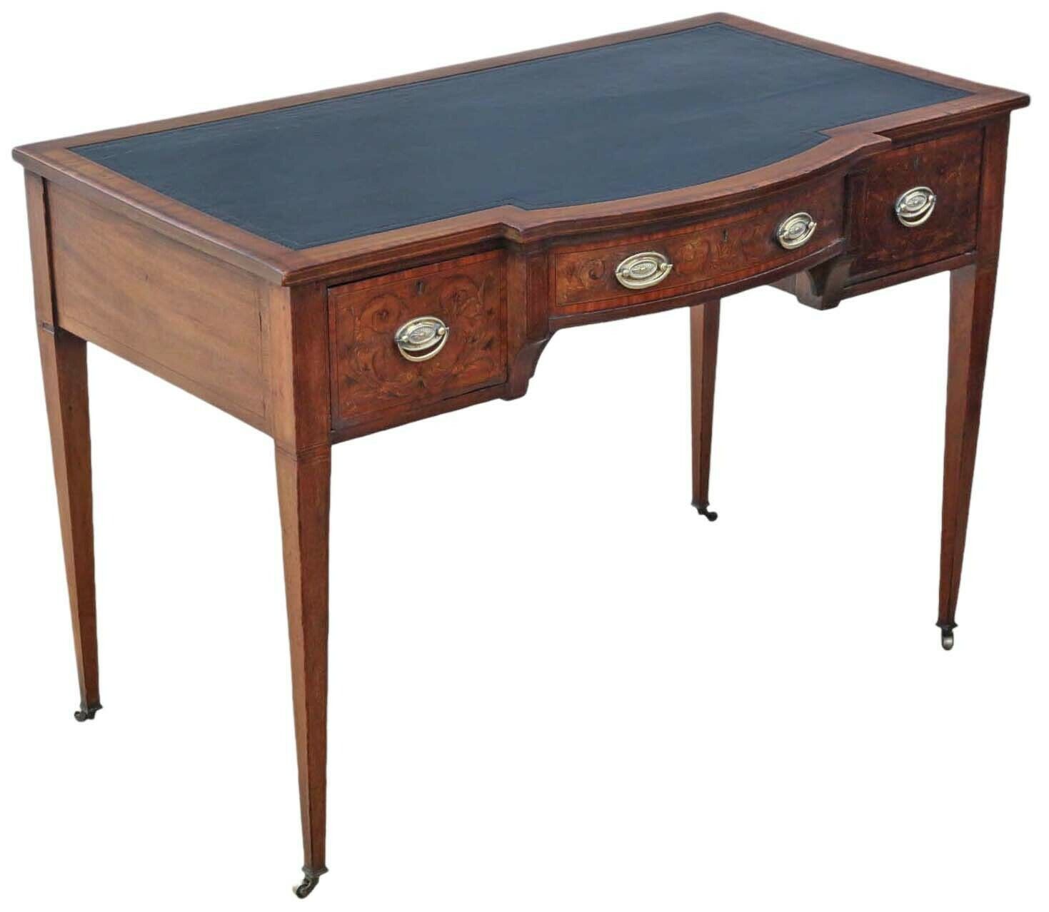 Antique Fine Quality Inlaid Mahogany Writing Dressing Table 19th Century Desk Side photo furniture