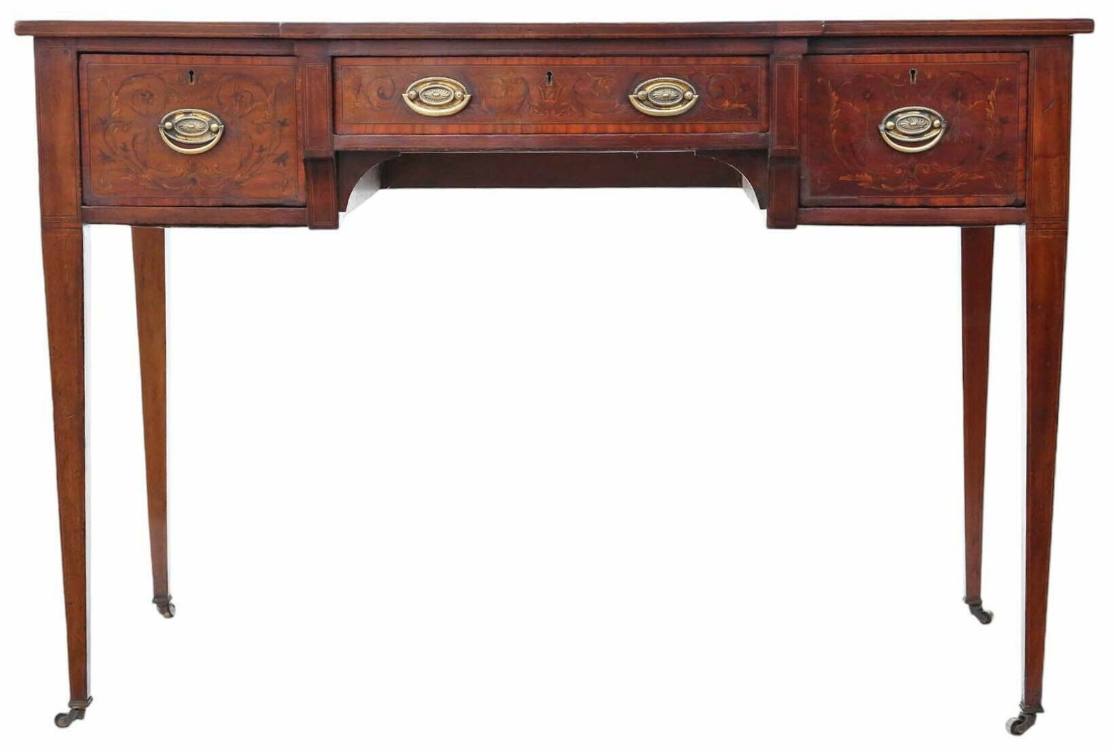 Antique Fine Quality Inlaid Mahogany Writing Dressing Table 19th Century Desk Side photo 1995.0