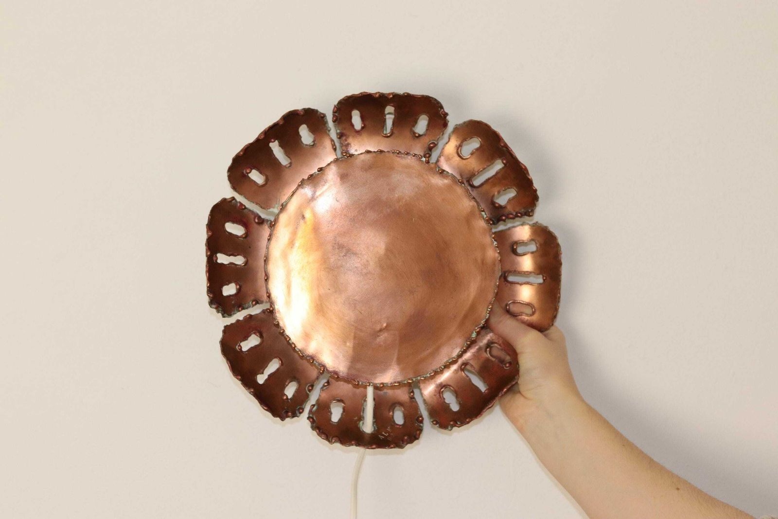 Svend Aage Holm Sørensen Copper Flower Lamp