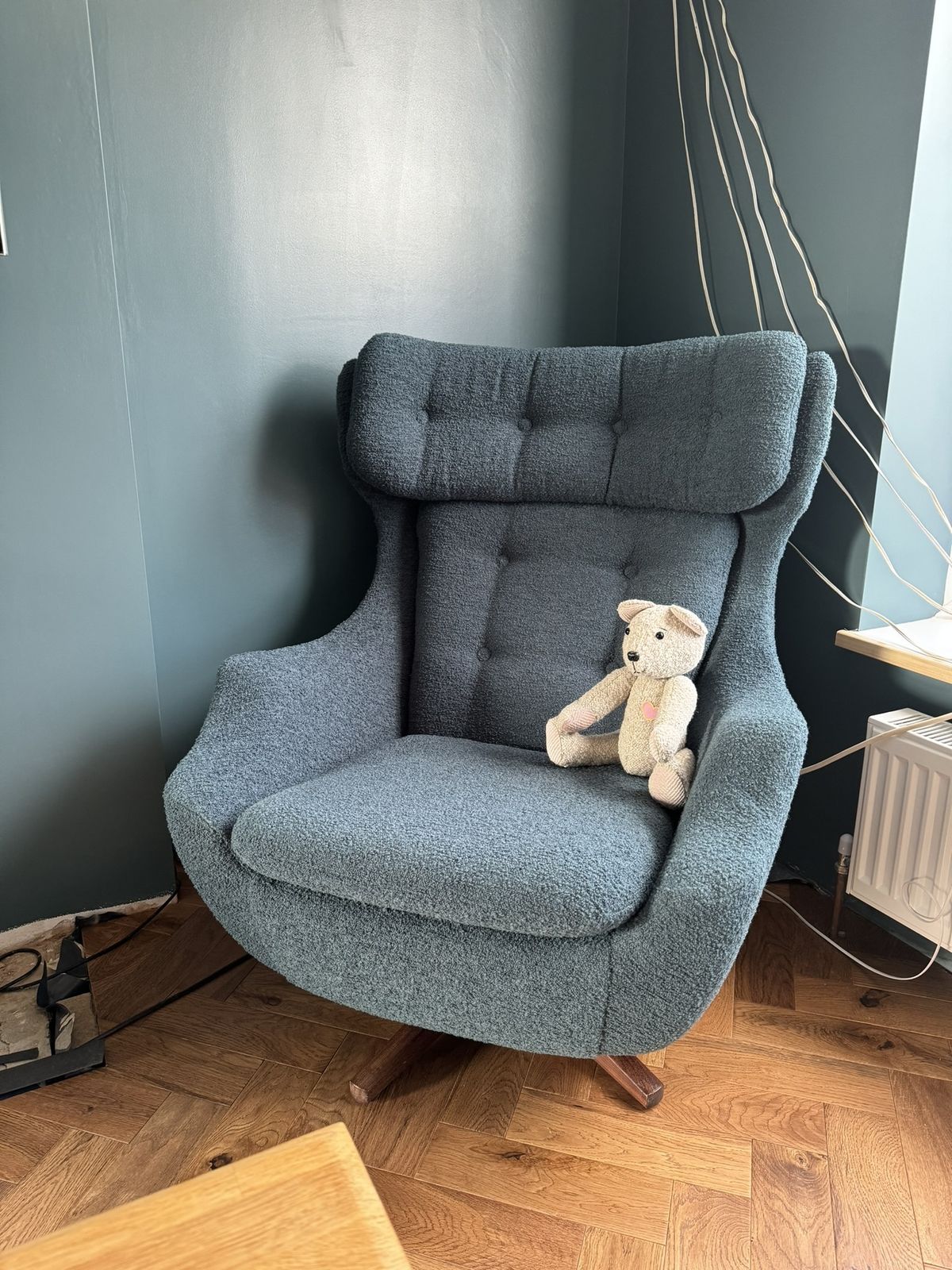 Parker Knoll Statesman, Reupholstered In Boucle photo for sale