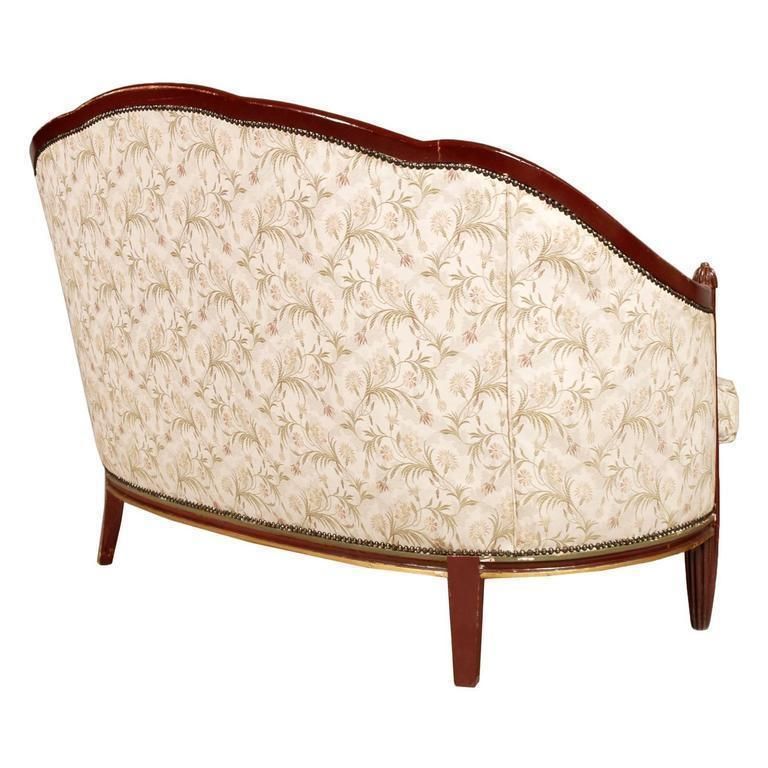 Loveseat Sofa Art Nouveau Belle époque Lacquered And Gilded Carved Mahogany photo Furniture