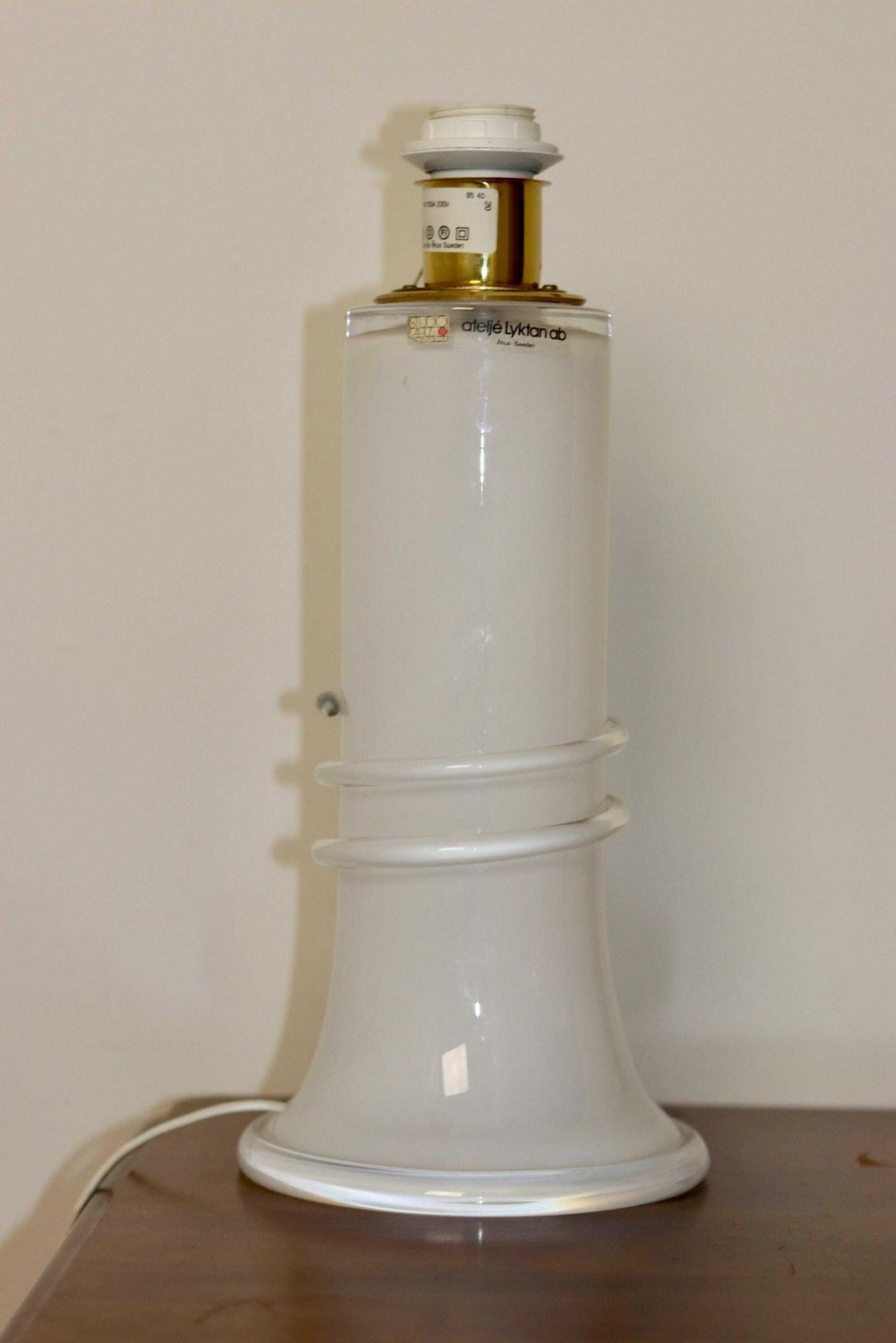 Vintage Glass Table Lamp By Hannelore Dreutler, Studio åhus, Sweden, 1990's photo furniture