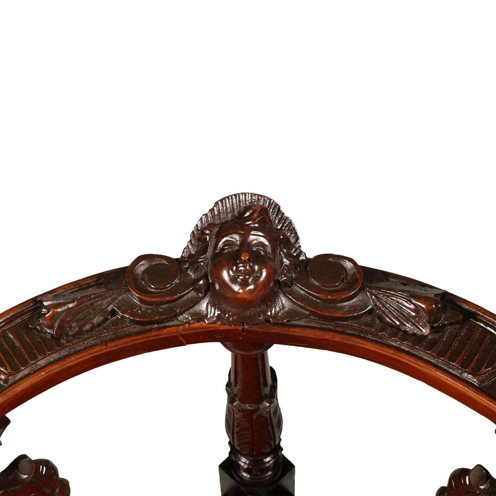 photo furniture Last 19th Century Sofa Armchairs Carved Walnut By Testolini Salviati, Venice
