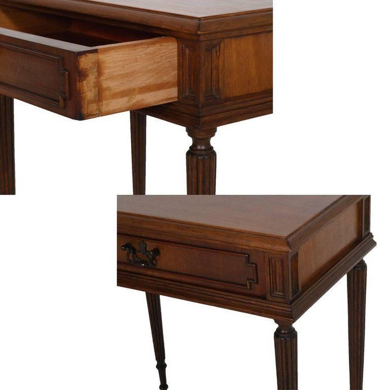 Early 20th Century Pair Nightstands Louis XVI , Walnut Restored & Wax Polished photo Furniture