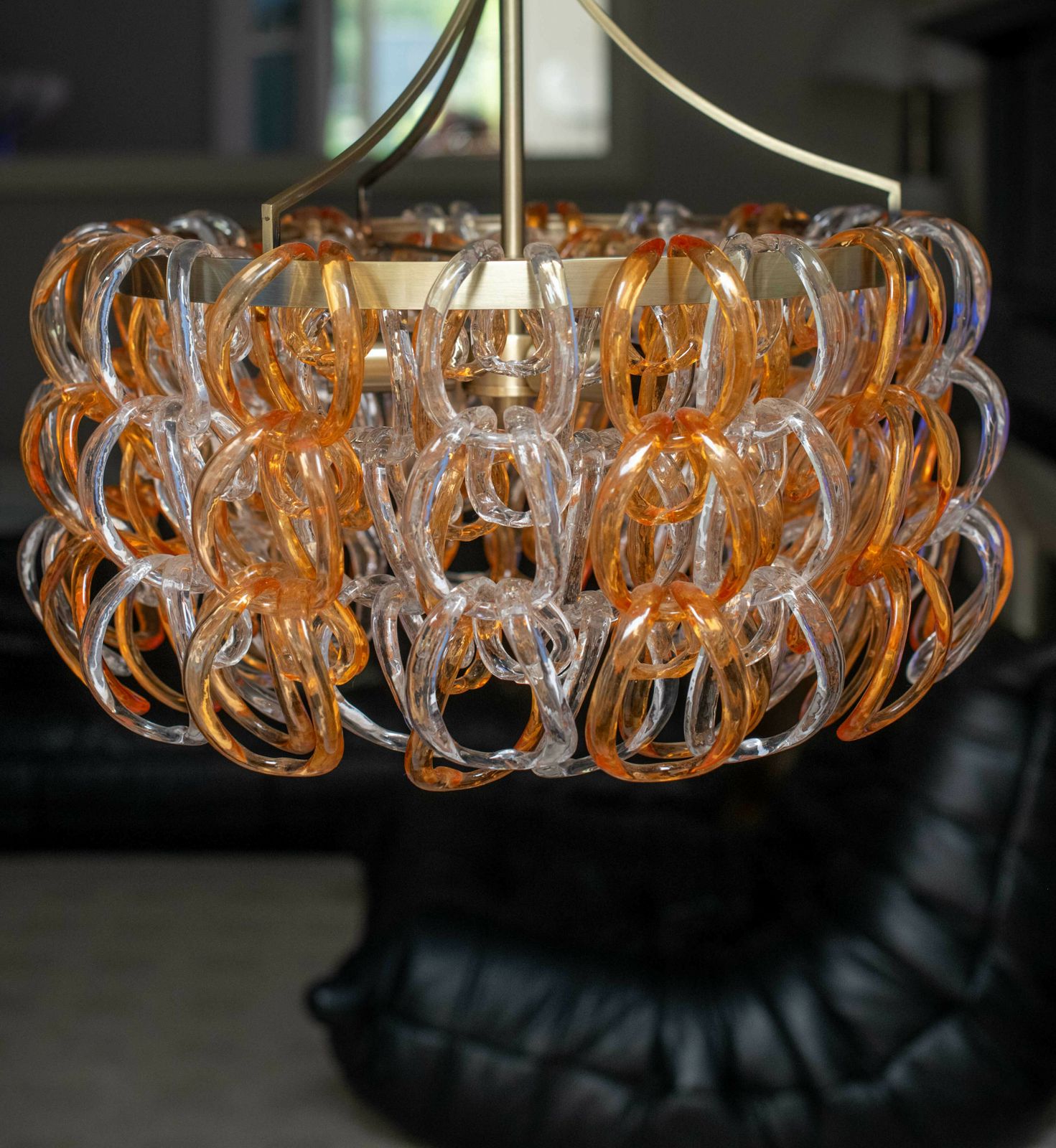 photo furniture Fabulous Murano Glass Chandelier With Hand Made Glass Pieces.