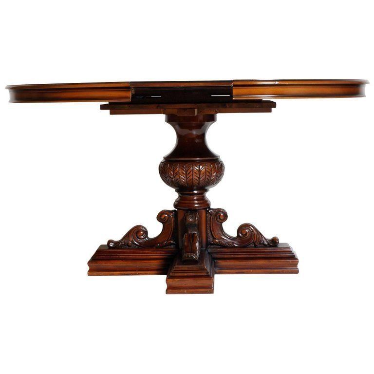 1930s Tuscany Renaissance Dining Room Set, By Michele Bonciani Cascina, Wax Polished photo vintage