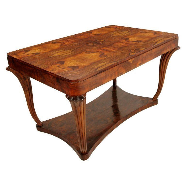 1920s Testolini & Salviati Venice Baroque Art Deco Dining Room Set Burl Walnut photo Furniture