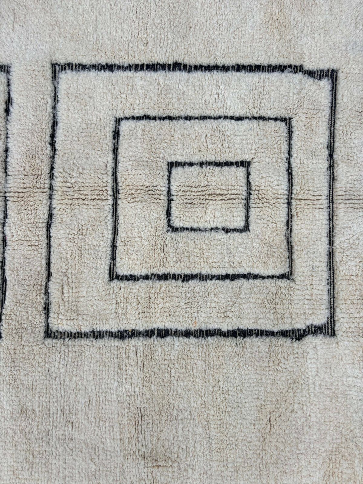 Moroccan Berber Beni Ourain Rug 180x270 Cm   White Authentic Wool Carpet   Modern Design Rug photo vintage