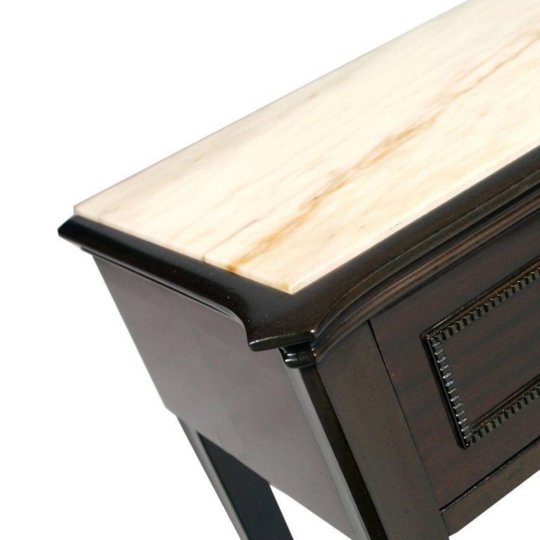 Italian Midcentury Cesare Lacca Attributed Nightstand Top Marble Pink Portugal photo Furniture