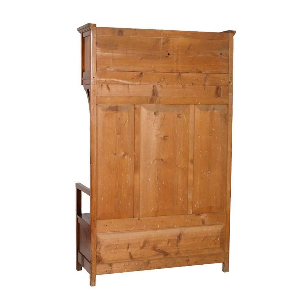 Early 20th Century Art Nouveau Period Chest Bench Entrance Furniture, Solid Fir photo for sale