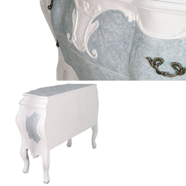 Early 20th Century Baroque Chest Of Drawers  Hand Carved Walnut ,  Lacquered photo buy