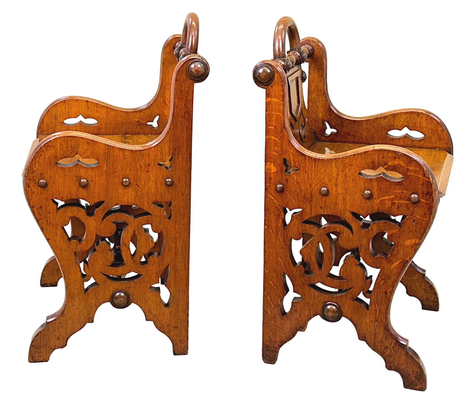 Pair Of 19th Century Oak Hall Seats (England, Circa 1880) photo 3995.0