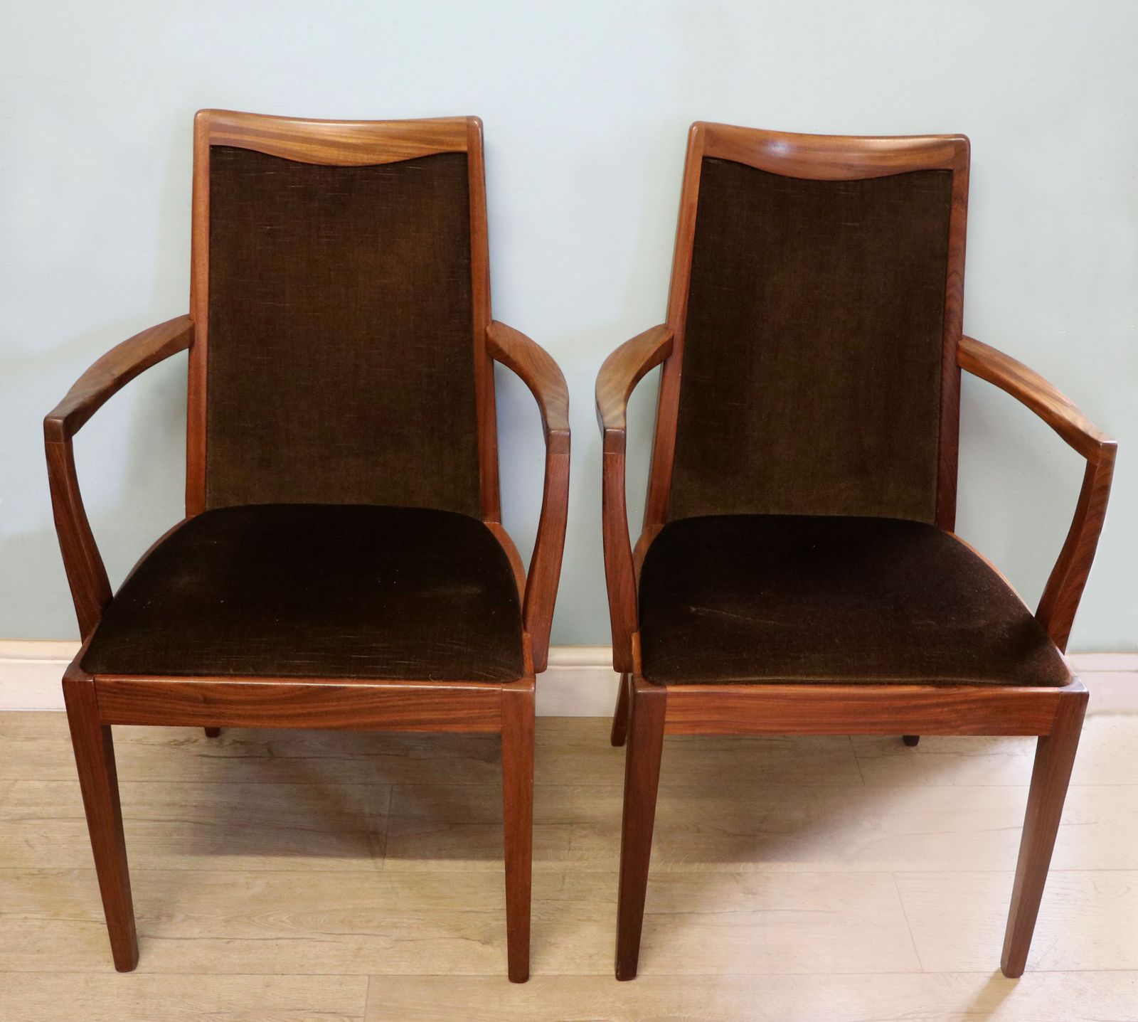 A Lovely Set Of Four Mid Century G Plan Carver Or Armchairs From A Design By Lesley Dandy. photo buy