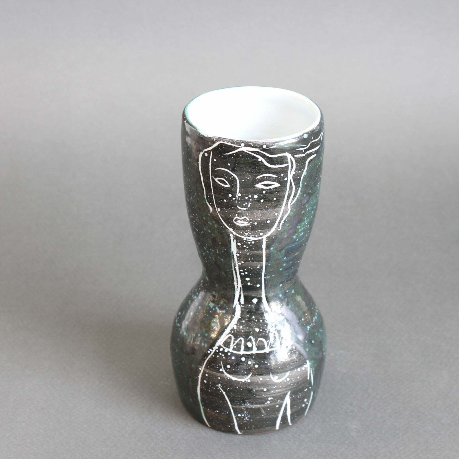 350.0 French Mid Century Ceramic Vase By Atelier Du Grand Chêne (Circa 1950s)   Small photo