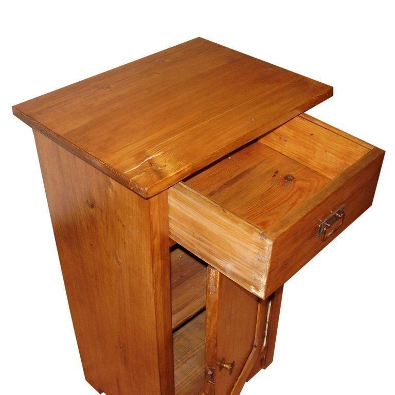 Late 19th Century Venetian Country Rustic Nightstand, Restored Polished To Wax photo furniture