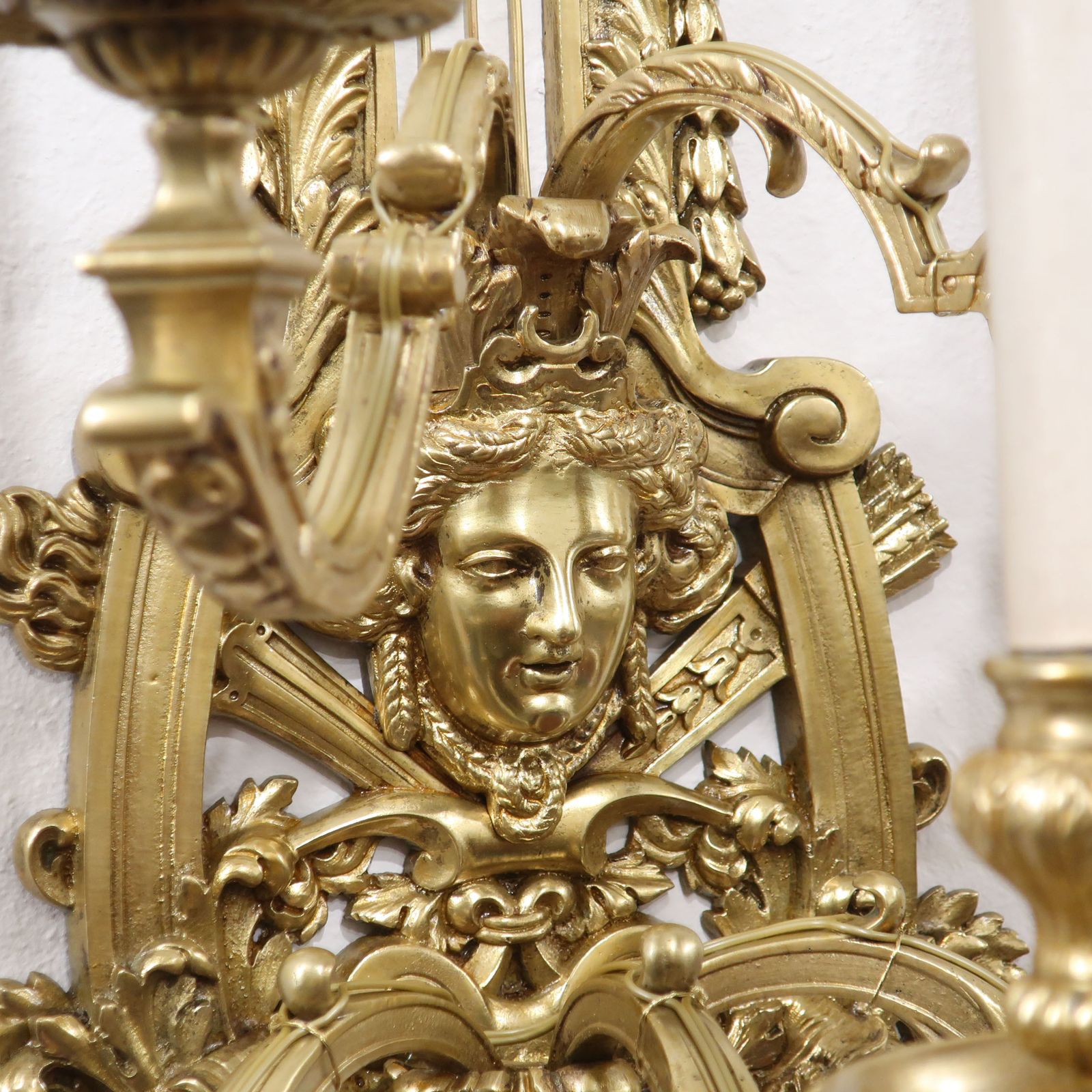 Pair Of French Early 19th Century Louis XIV Style Bronze Gilt Wall Lights photo Lighting