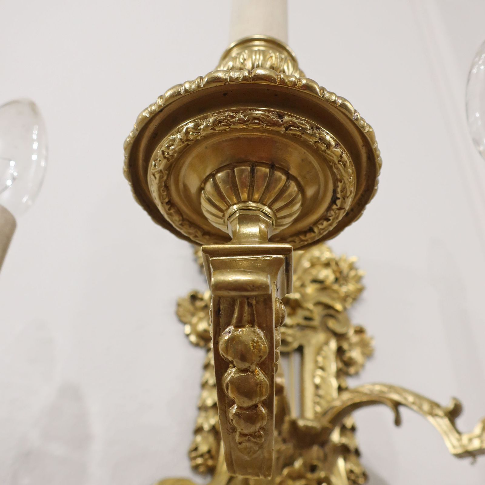 Lighting Pair Of French Early 19th Century Louis XIV Style Bronze Gilt Wall Lights photo