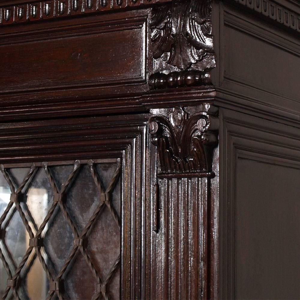 Early 20th Century Italian Renaissance Bookcase, Carved Walnut Finished To Wax photo for sale