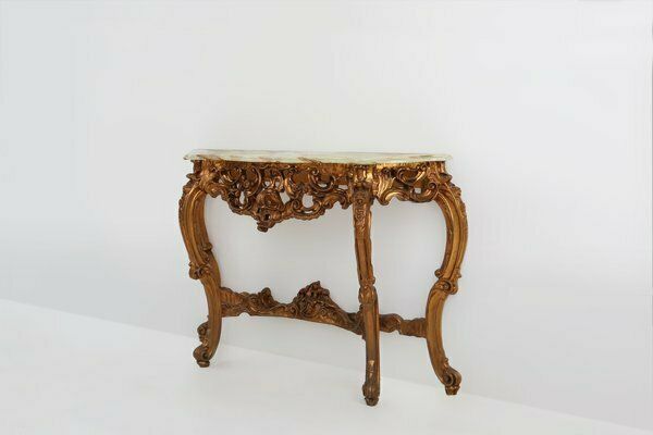 20th Century Louis XV Style Console With Marble Top, France, 1970s photo for sale